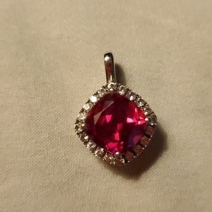 White Gold Ruby Pendant